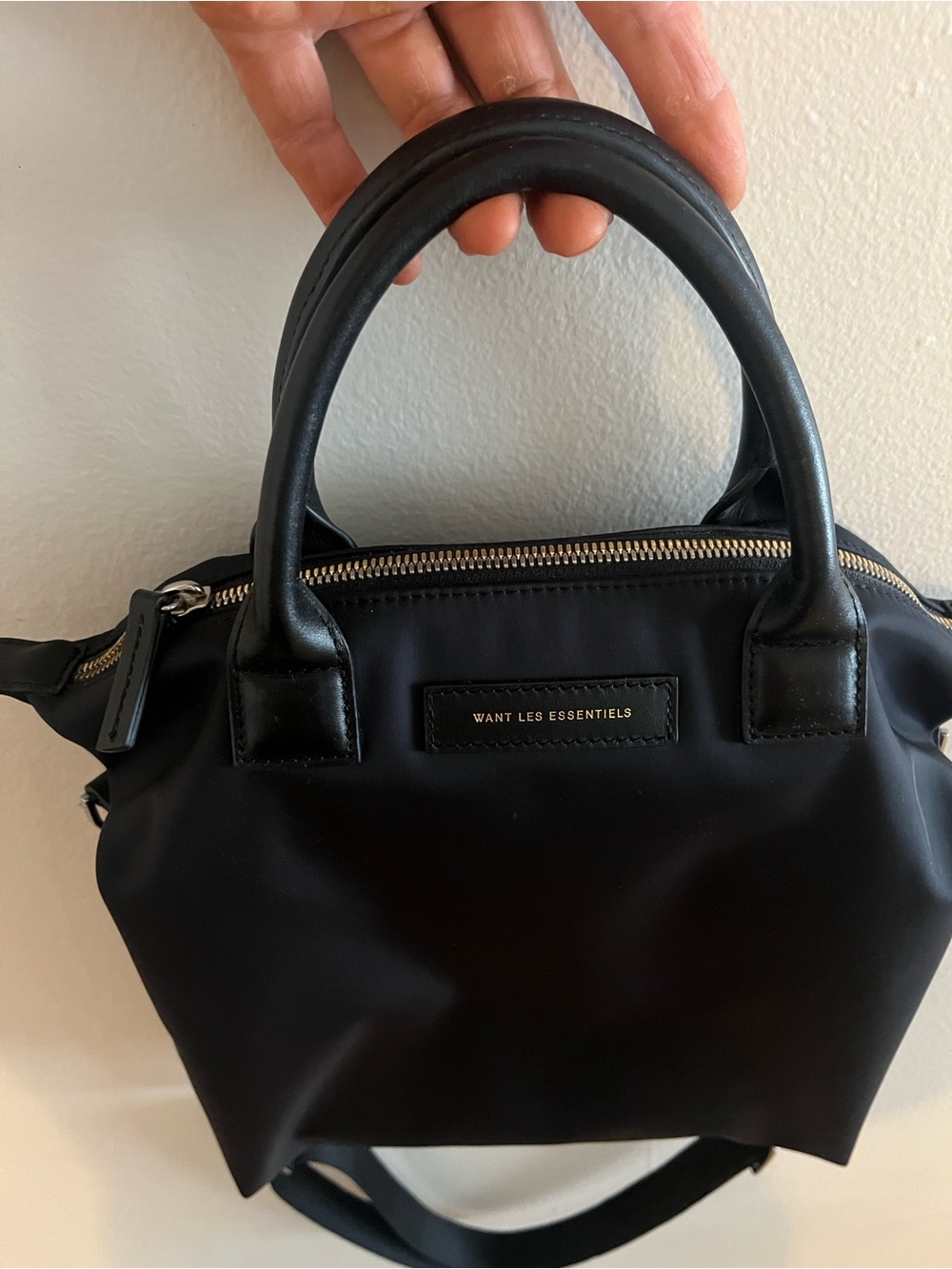 WANT Les Essentiels Black Nylon Shoulder Tote with Top Handles - Picture 5 of 11